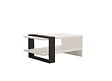 HABITAT ET JARDIN - Table basse en bois "Funda" - 80 x 55 x 35 cm - AnthraciteBlanc - vignette