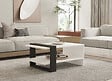 HABITAT ET JARDIN - Table basse en bois "Funda" - 80 x 55 x 35 cm - AnthraciteBlanc - vignette