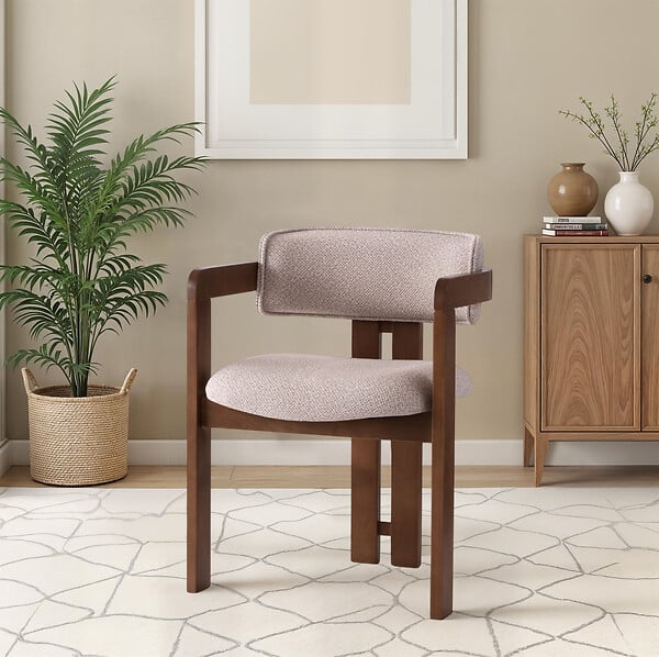 HABITAT ET JARDIN - Chaise en bois "Cozy" - 44 x 57 x 76 cm - Crème de noix - large