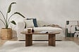 HABITAT ET JARDIN - Table basse en bois "Sable" - 60 x 119 x 40 cm - Noyer - vignette