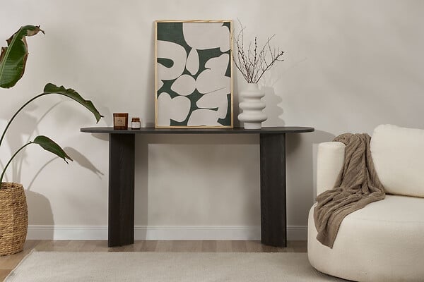 HABITAT ET JARDIN - Console en bois "Sira" - 150 x 35 x 75 cm - Lumière Noire - large