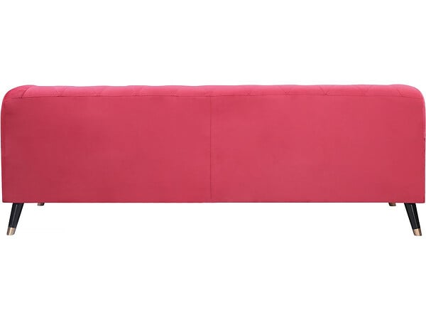HABITAT ET JARDIN - Canapé fixe en velours "Gloria" - 216 x 86 x 76 cm - 3 places - Rouge - large