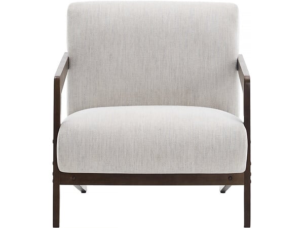 HABITAT ET JARDIN - Fauteuil intérieur scandinave en bois et tissu "Lena" - Beige - large
