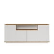 HABITAT ET JARDIN - Buffet en bois "FR15" - 180 x 44 x 75 cm - Pin atlantique Blanc - vignette