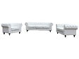 HABITAT ET JARDIN - Canapé fixe Chesterfield "Aliza" - 208 x 82 x 70 cm - 3 places - Blanc - vignette