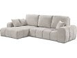 HABITAT ET JARDIN - Canapé d'angle gauche convertible en tissu chenille "Verneuil" - 3 places - Beige - vignette