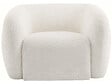 HABITAT ET JARDIN - Fauteuil tissu bouclette "Washington" - Blanc - vignette