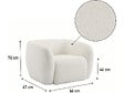 HABITAT ET JARDIN - Fauteuil tissu bouclette "Washington" - Blanc - vignette
