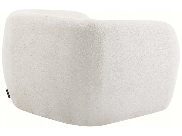 HABITAT ET JARDIN - Fauteuil tissu bouclette "Washington" - Blanc - large