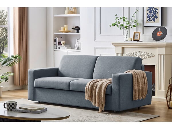 HABITAT ET JARDIN - Canapé lit convertible express en tissu "Diana" - Gris - large