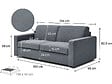 HABITAT ET JARDIN - Canapé lit convertible express en tissu "Diana" - Gris - vignette