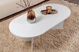 HABITAT ET JARDIN - Table basse en bois "Sable" - 60 x 119 x 40 cm - Blanc - vignette