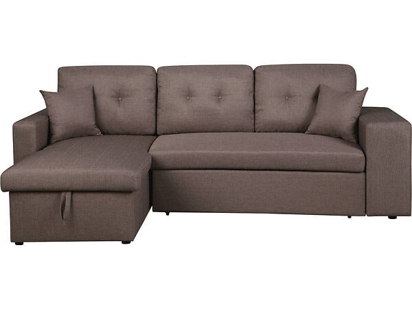 HABITAT ET JARDIN - Canapé d'angle convertible/réversible "Axel" - 3 places - Taupe - large