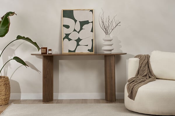 HABITAT ET JARDIN - Console en bois "Sira" - 150 x 35 x 75 cm - Noyer - large