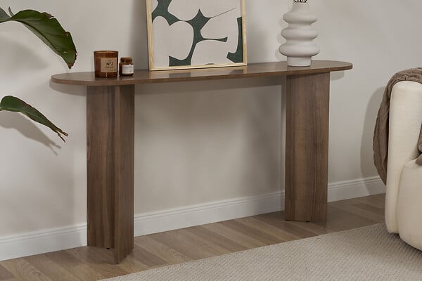 HABITAT ET JARDIN - Console en bois "Sira" - 150 x 35 x 75 cm - Noyer - large