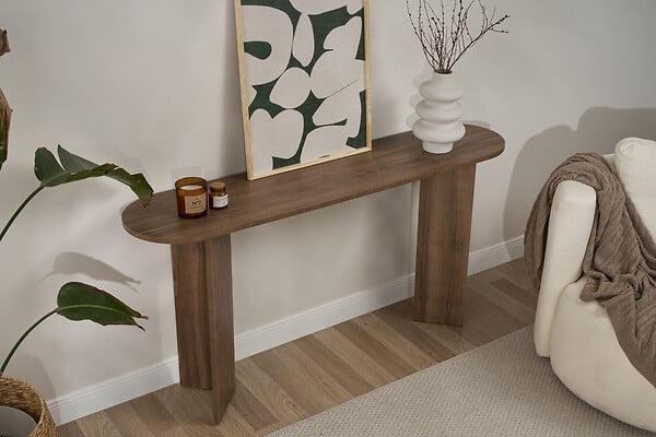HABITAT ET JARDIN - Console en bois "Sira" - 150 x 35 x 75 cm - Noyer - large