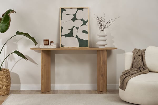 HABITAT ET JARDIN - Console en bois "Sira" - 150 x 35 x 75 cm - Chêne - large