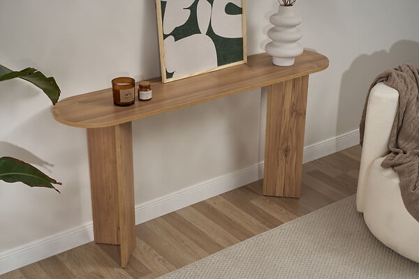 HABITAT ET JARDIN - Console en bois "Sira" - 150 x 35 x 75 cm - Chêne - large