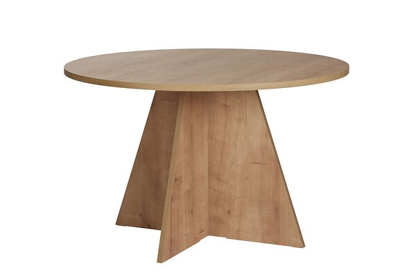 HABITAT ET JARDIN - Table à manger en bois "Virella" - 120 x 120 x 75 cm - Chêne Saphir - large