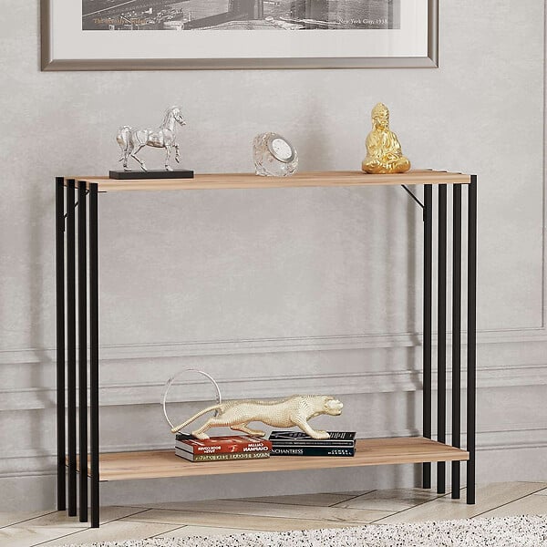 HABITAT ET JARDIN - Console en bois "Verona" - 90 x 26 x 74 cm - Pin noir de l'Atlantique - large