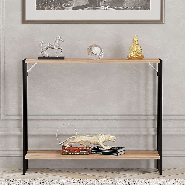 HABITAT ET JARDIN - Console en bois "Verona" - 90 x 26 x 74 cm - Pin noir de l'Atlantique - large