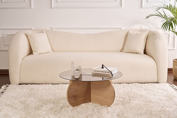 HABITAT ET JARDIN - Table basse en bois "Aeris" - 75 x 75 x 35 cm - Chêne SaphirFumées - large