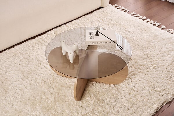 HABITAT ET JARDIN - Table basse en bois "Aeris" - 75 x 75 x 35 cm - Chêne SaphirFumées - large