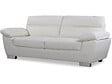 HABITAT ET JARDIN - Canapé fixe en cuir reconstitué et PVC "Dallas" - 210 X 88 X 90 cm - 3 places - Blanc - vignette