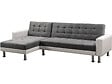 HABITAT ET JARDIN - Canapé d'angle convertible et réversible "Theo" - 258 x 82/147 x 82 cm - 4 places -Gris/Blanc - vignette