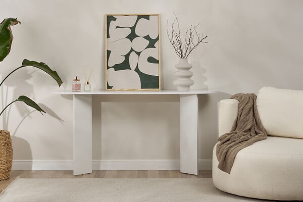 HABITAT ET JARDIN - Console en bois "Sira" - 150 x 35 x 75 cm - Blanc - large