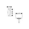 HANSGROHE - Set de finition vidage baignoire Flexaplus aspect doré poli - vignette