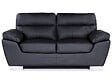 HABITAT ET JARDIN - Canapé fixe en cuir reconstitué et PVC "Dallas" - 169 x 88 x 90 cm - 2 places - Noir - vignette