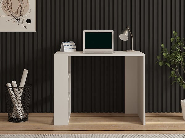HABITAT ET JARDIN - Bureau en bois "Cool" - 90 x 50 x 70 cm - Blanc - large