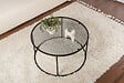 HABITAT ET JARDIN - Table basse en métal "Aurum" - 80 x 80 x 43 cm - Noir Gris - vignette