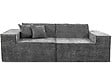 HABITAT ET JARDIN - Canapé droit modulable en tissu texturé "Lusso" - 3 places - Gris - vignette