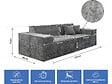 HABITAT ET JARDIN - Canapé droit modulable en tissu texturé "Lusso" - 3 places - Gris - vignette