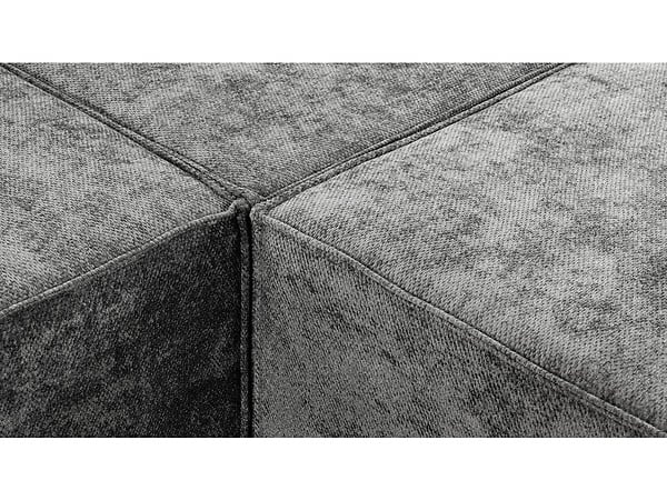 HABITAT ET JARDIN - Canapé droit modulable en tissu texturé "Lusso" - 3 places - Gris - large