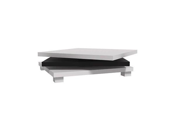 HABITAT ET JARDIN - Table basse "Elena" - 80 x 80 x 32 cm - Blanc / Noir - large
