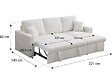 HABITAT ET JARDIN - Canapé d'angle convertible/reversible avec coffre "Alain" - 3 places - Bouclettes -  Blanc - vignette
