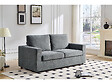 HABITAT ET JARDIN - Canapé convertible express en tissu "Elena" - 3 places - Couchage 140 cm - Gris - vignette