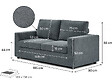 HABITAT ET JARDIN - Canapé convertible express en tissu "Elena" - 3 places - Couchage 140 cm - Gris - vignette
