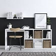 HABITAT ET JARDIN - Bureau en bois "Jack" - 145 x 45 x 74 cm - Chêne blanc - vignette
