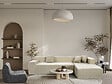 HABITAT ET JARDIN - Canapé d'angle en tissu texturé "Tessaro" - 4 places - Beige - vignette