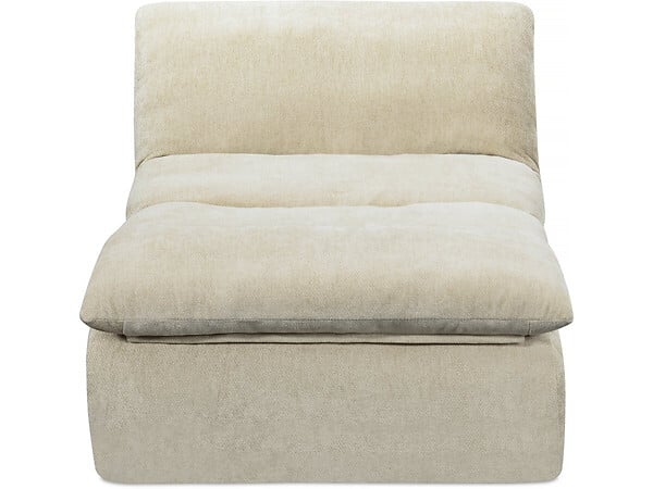 HABITAT ET JARDIN - Chauffeuse en tissu texturé "Candela" - 81 x 96 x 75 cm - Beige - large