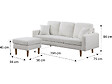 HABITAT ET JARDIN - Canapé d'angle réversible en tissu "Gabby" - 3 places - Blanc - vignette