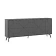 HABITAT ET JARDIN - Buffet en bois "Dune" - 183 x 35 x 77 cm - Anthracite - vignette