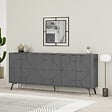 HABITAT ET JARDIN - Buffet en bois "Dune" - 183 x 35 x 77 cm - Anthracite - vignette
