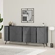 HABITAT ET JARDIN - Buffet en bois "Dune" - 183 x 35 x 77 cm - Anthracite - vignette