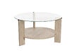 HABITAT ET JARDIN - Table basse en bois "Clara" - 75 x 75 x 40 cm - TravertinTransparent - vignette