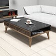 HABITAT ET JARDIN - Table basse en bois "Milan" - 105 x 60 x 34 cm - Noyer, Noir - vignette